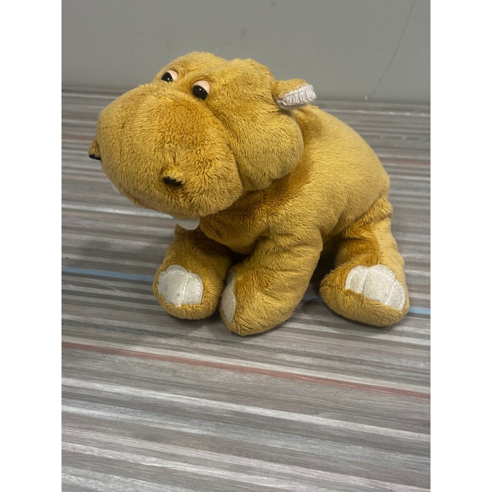 Ganz Webkinz Hippo Plush Stuffed Animal Tan Yellow W Logo Collectible Toy